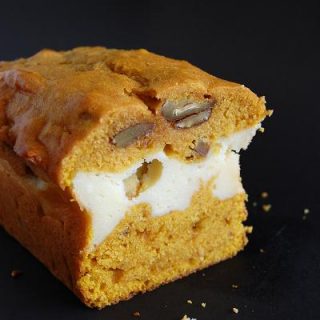 Pumpkin Spice Bread with Maple Cheesecake Layer