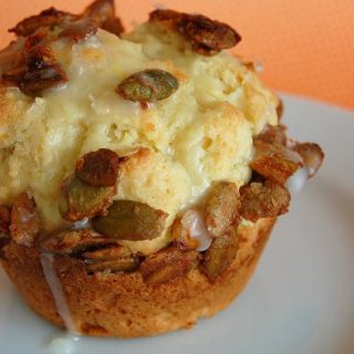 Orange Cream Cheese Muffins with Pepita Crunch