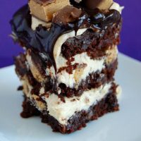 Peanut Butter Cup Brownie Torte