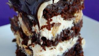 Peanut Butter Cup Brownie Torte