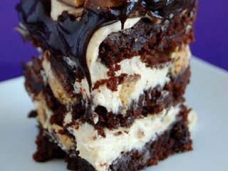 Peanut Butter Cup Brownie Torte