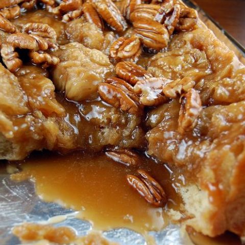 Banana Fosters Sticky Buns