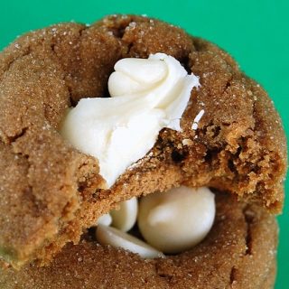 White Chocolate Topped Gingerbread Cookies