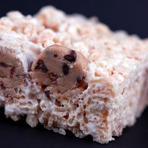 Chocolate Chip Cookie Dough Rice Krispie Treats