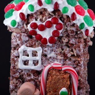 Rice Krispie Treat Gingerbread Houses