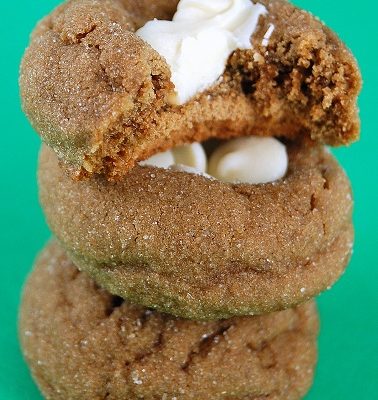 White Chocolate topped Gingerbread Cookies…