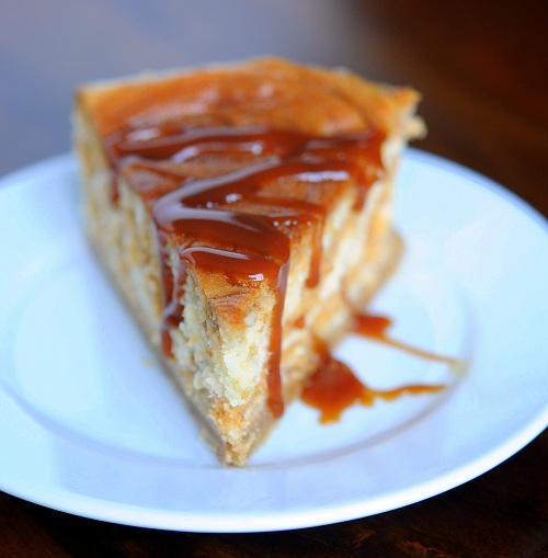 Pumpkin Salted Caramel Swirl Cheesecake