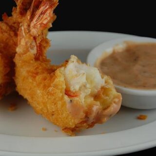 Potato Chip Crusted Cheesy Mashed Potato Stuffed Shrimp 