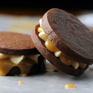 Chocolate Baileys Whiskey Sandwich Cookies