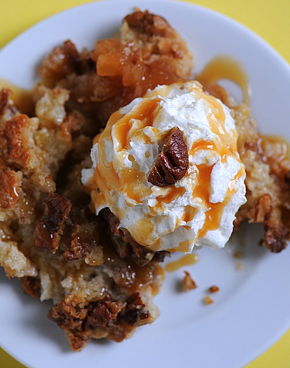 Overhead shot of Apple Pie Dump Cake