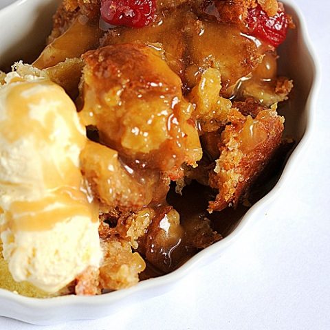 Pineapple Upside Down Bread Pudding