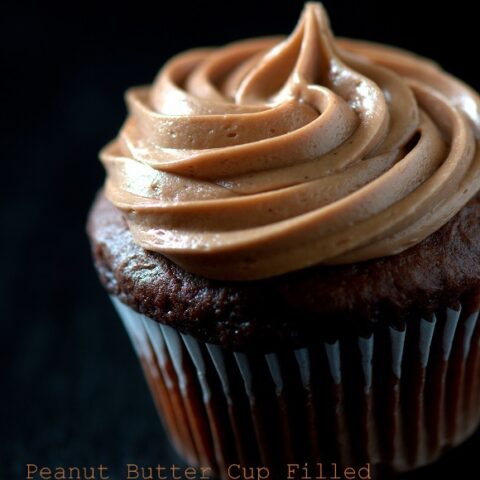 Peanut Butter Filled Chocolate Cupcakes