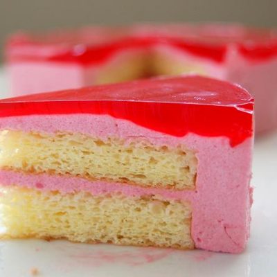 Strawberry Mirror Cake