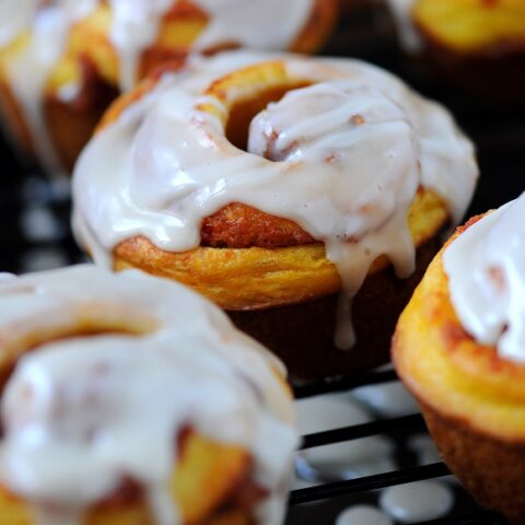 Pumpkin Pie Brioche Cinnamon Rolls