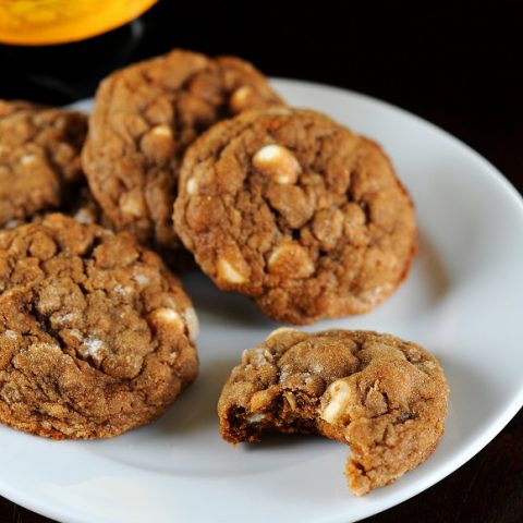 Molasses Oatmeal White Chocolate Chip Cookies