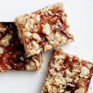 Strawberry Rhubarb Jam Shortbread Bars