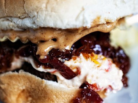 Peanut Butter Bourbon Bacon Jam Pimento Cheese Potato Chip Sliders