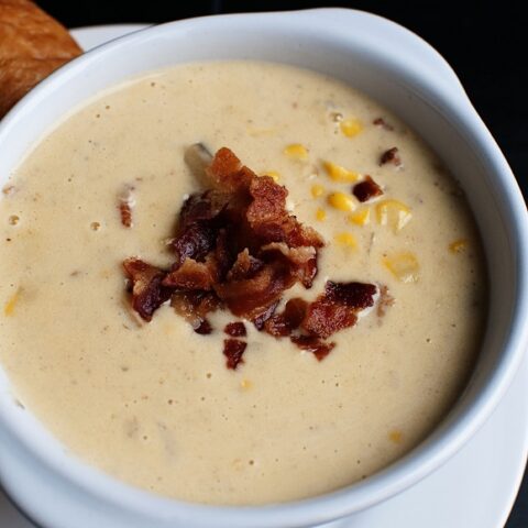 Smoked Bacon Corn Cheese Chowder