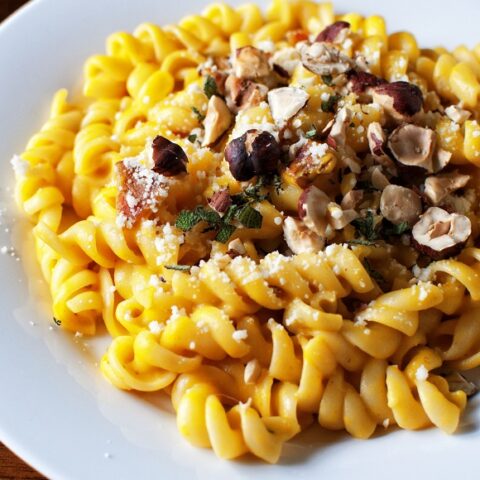 Toasted Hazelnut Pumpkin Pasta for Two