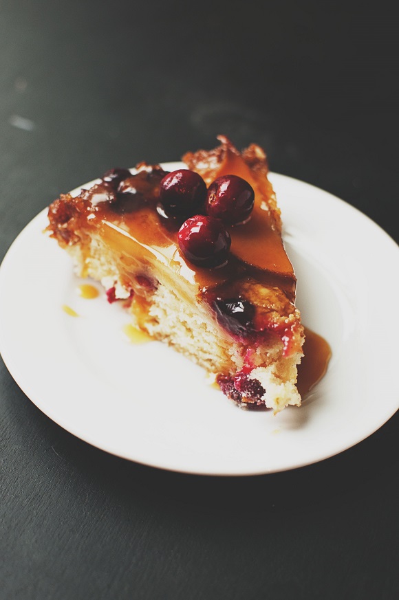 Pear Cranberry Upside Down Cake 4