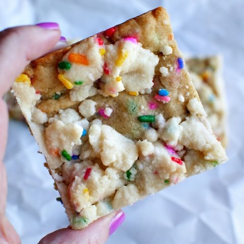 Crumb Topped Cake Batter Blondies