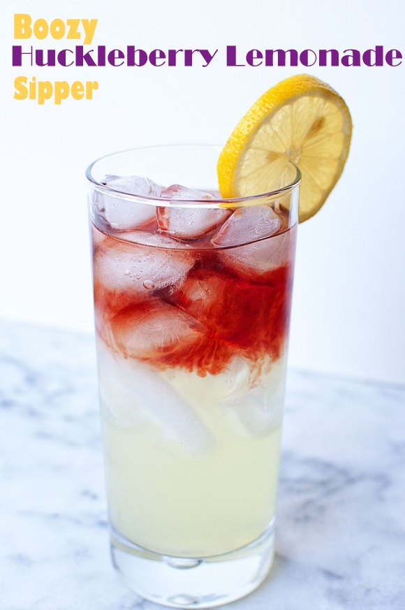 Boozy Huckleberry Lemonade Sipper