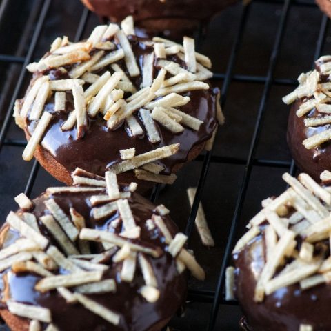 Chocolate Malt and French Fry Donuts