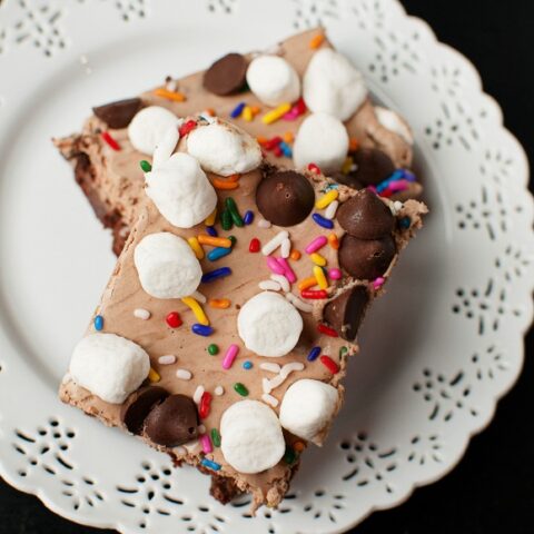 Chocolate Nougat Sprinkle Brownies