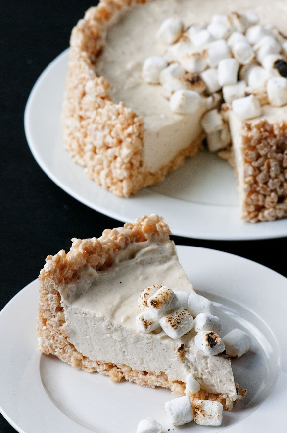 Toasted Marshmallow No Bake Cheesecake﻿