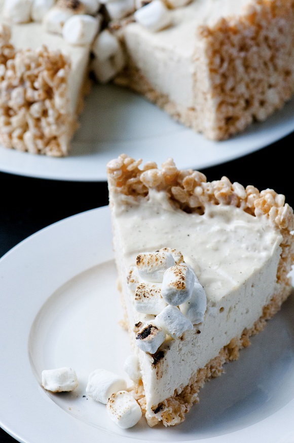 Toasted Marshmallow No Bake Cheesecake﻿