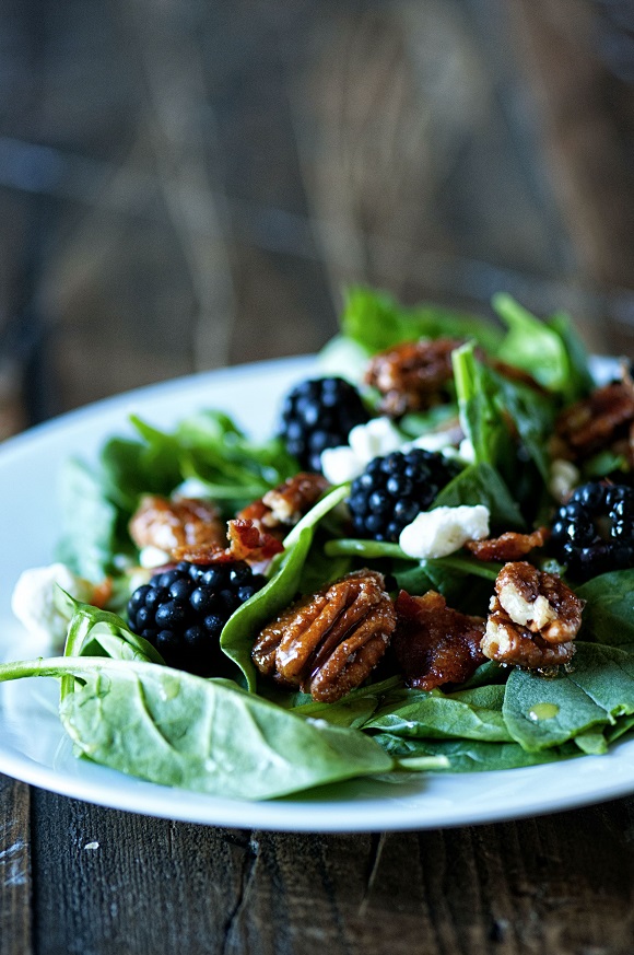 Blackberry Spinach Salad with Honey Vinagrette 01