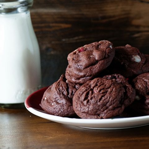 Chocolate Peppermint Pudding Cookies