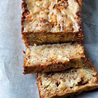 Salted Caramel Apple Fritter Bread