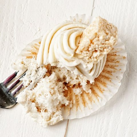 Vanilla Bean Rice Krispie Treat Cupcakes