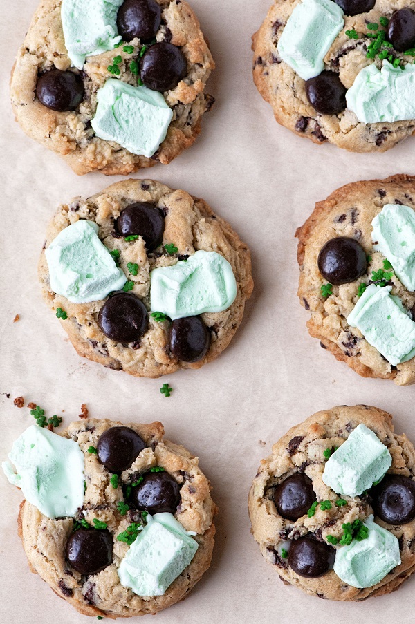 Overhead view Shamrock Mint Cookies