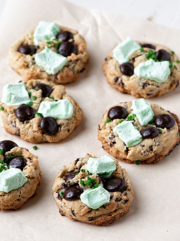 Side view Shamrock Mint Cookies