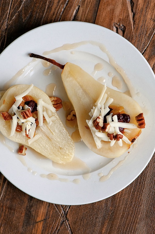 Wine Poached Pears with Darigold Sharp Cheddar 01