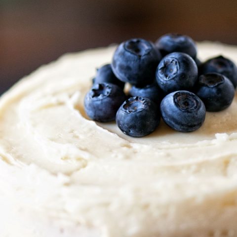 Lemon Blueberry Poppyseed Layer Cake