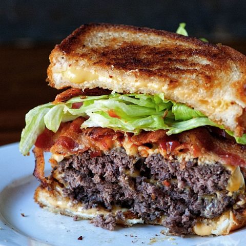 Grilled Cheese Double Bacon Burger