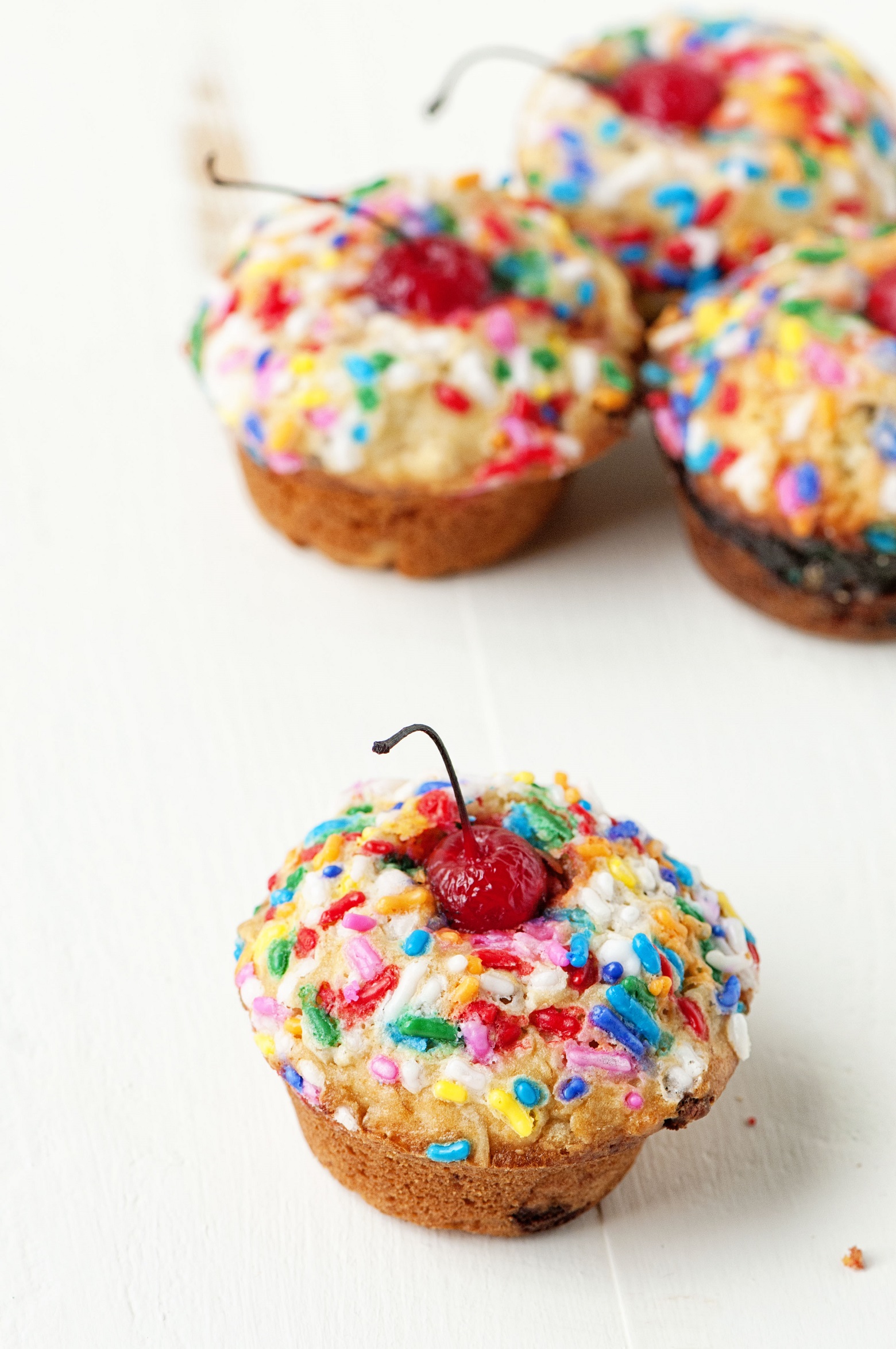 Banana Split Sprinkle Muffins