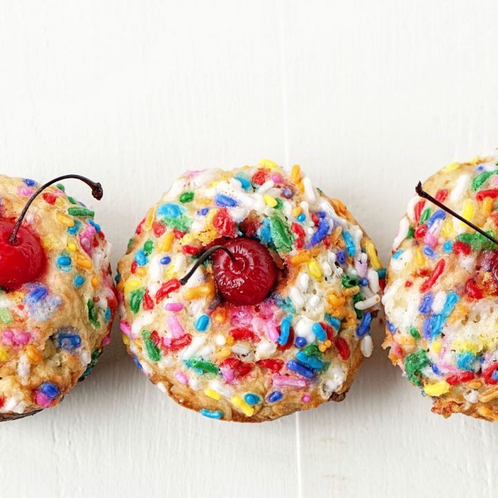 Banana Split Sprinkle Muffins