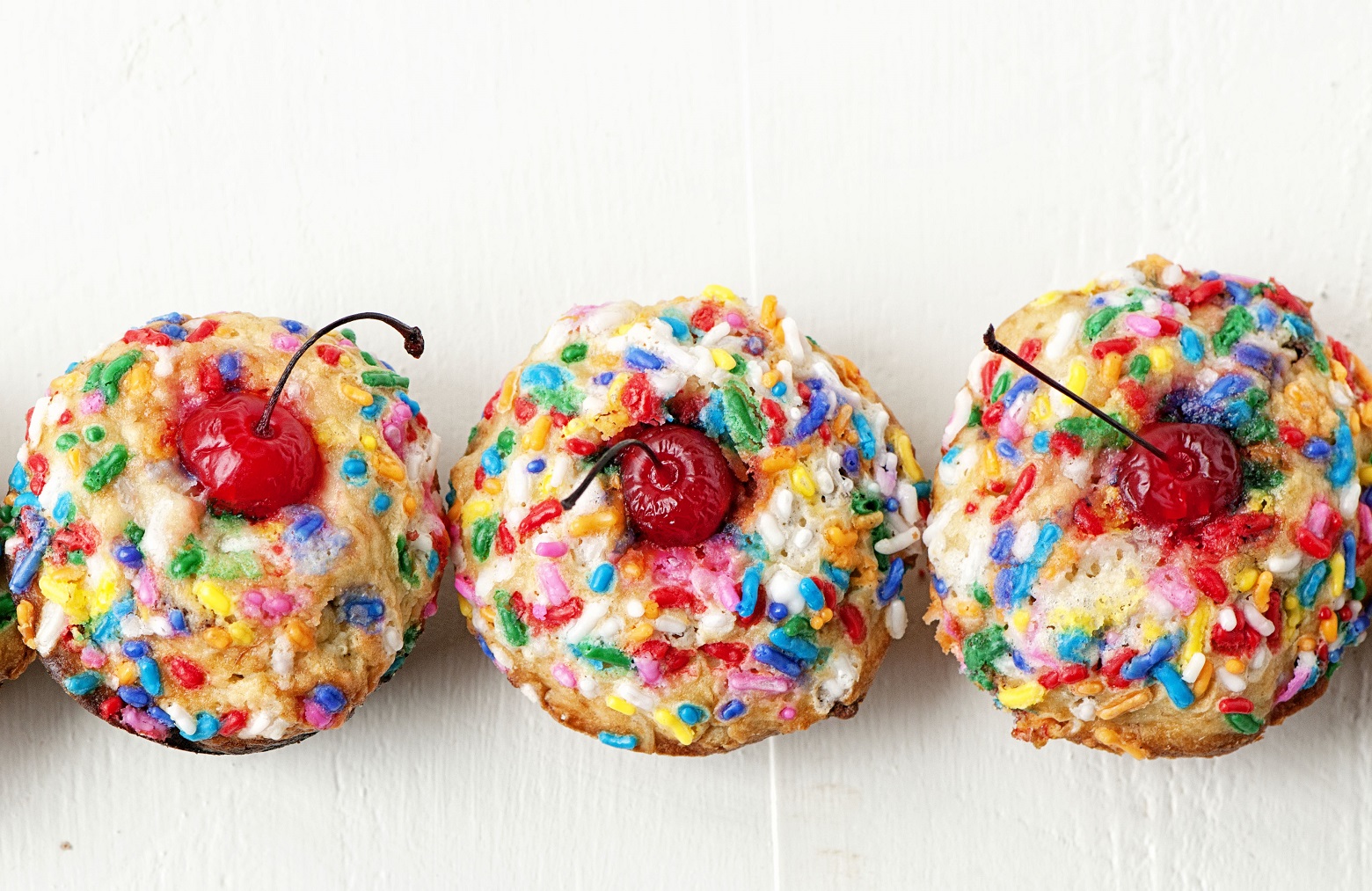 Banana Split Sprinkle Muffins 