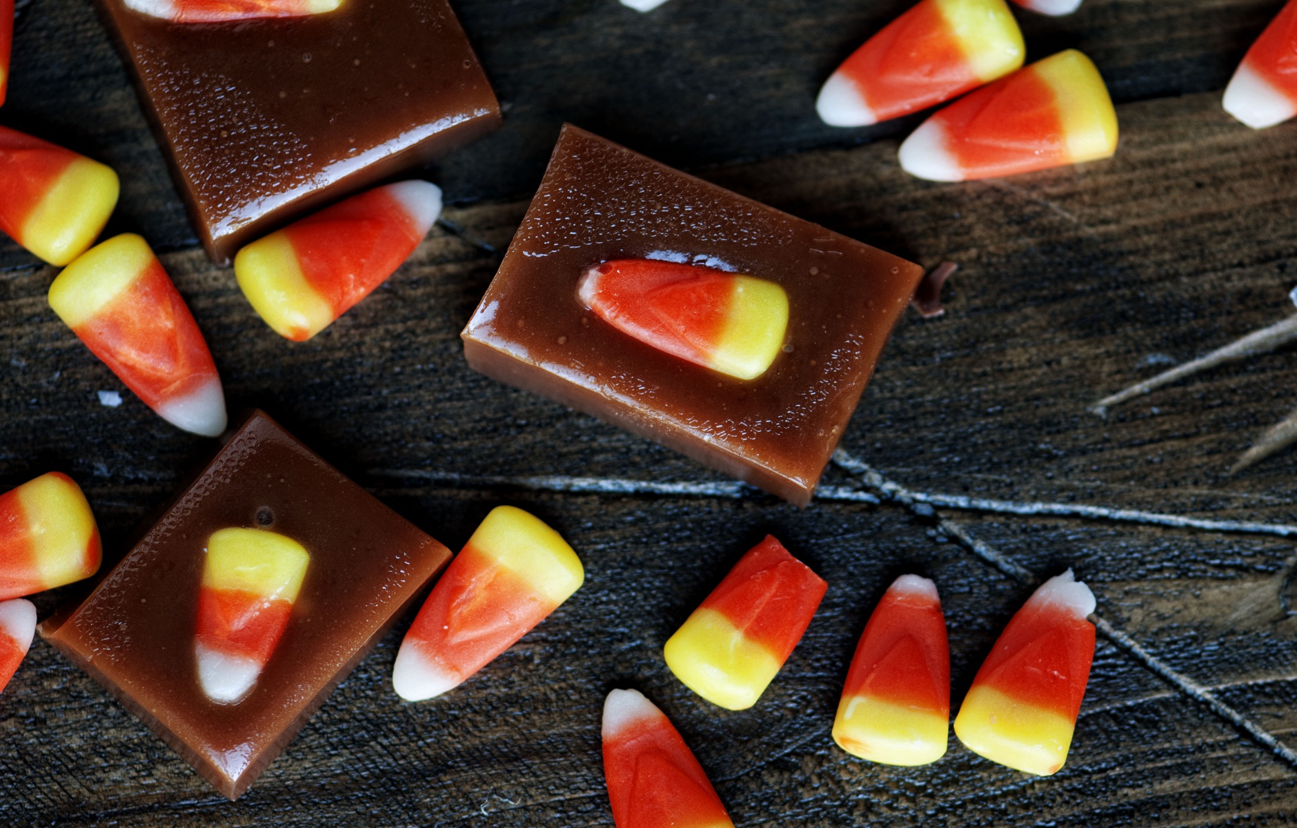 Candy Corn Caramels