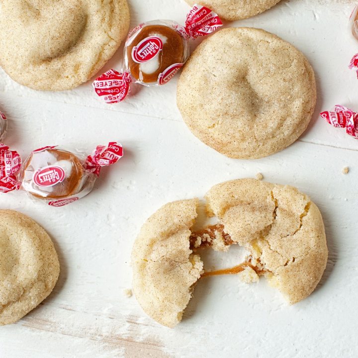 Caramel Cream Filled Snickerdoodles