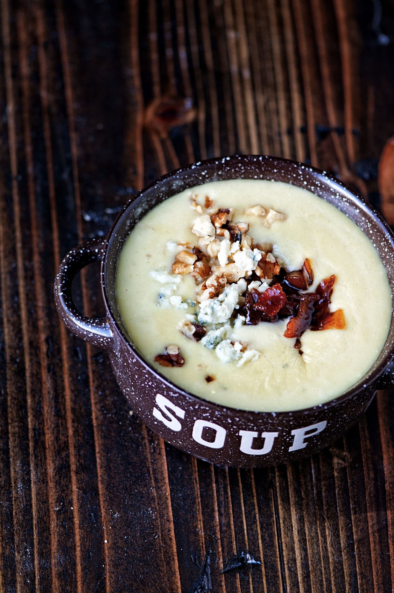 Pear Onion and Gorgonzola Soup 