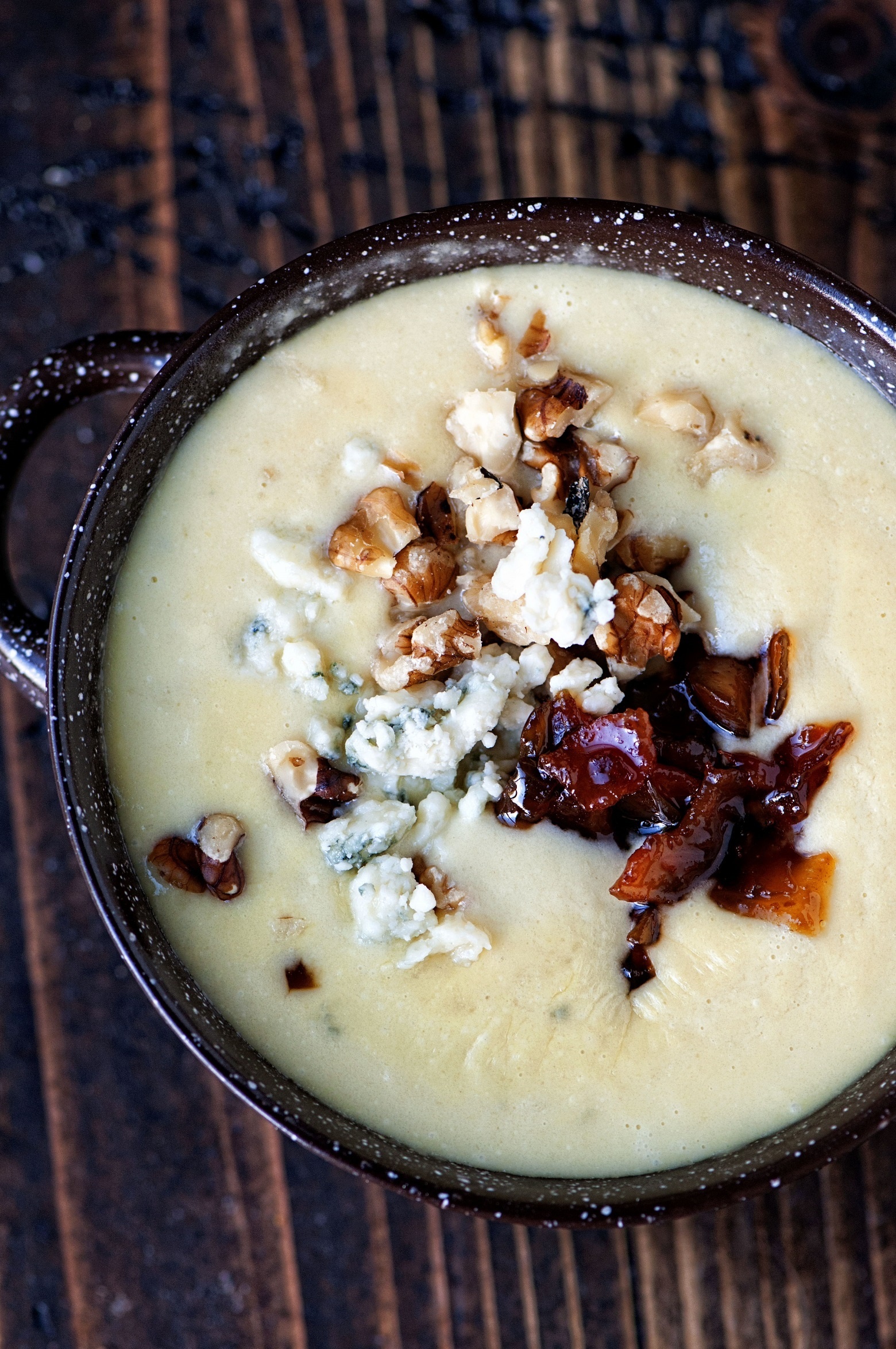 Pear Onion and Gorgonzola Soup 