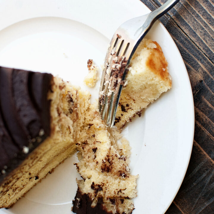 Dark Chocolate Orange Salted Caramel Layer Cake