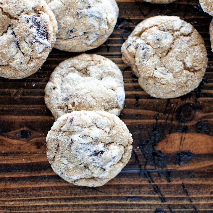 Dark Chocolate Orange Toffee Cookies