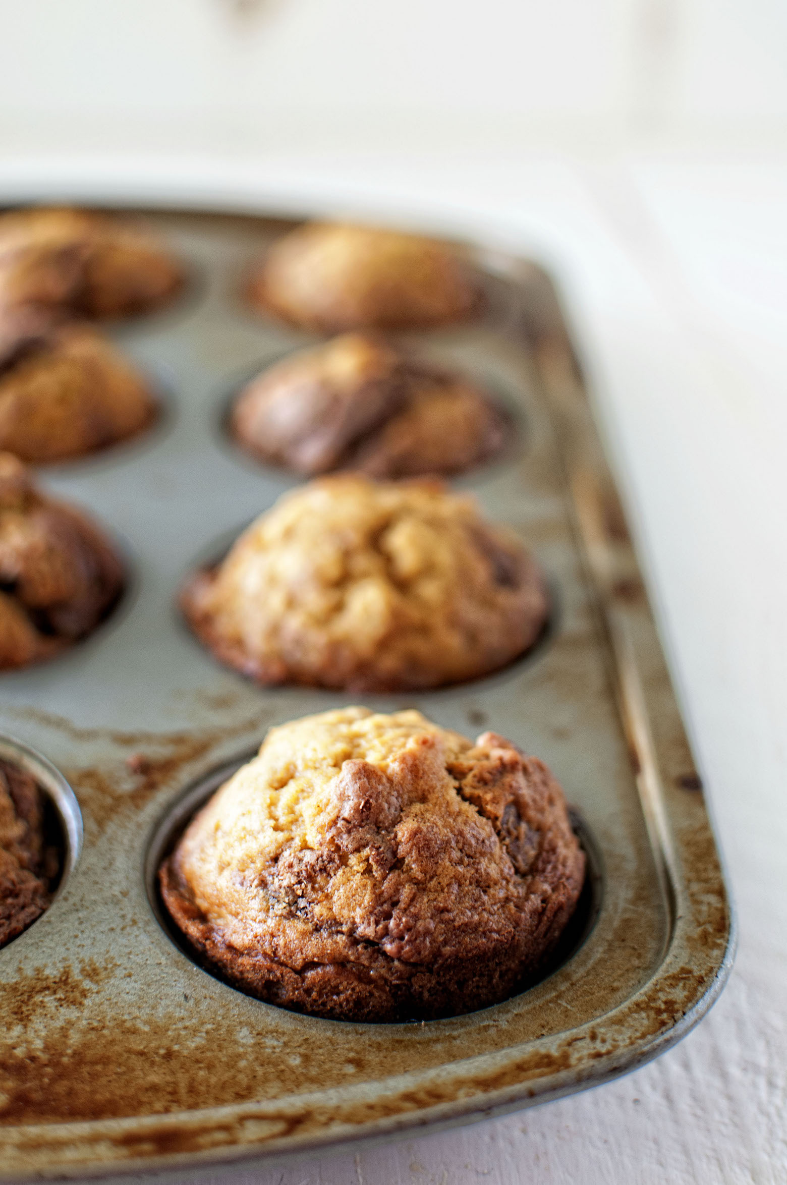 Pumpkin Gingersnap Nutella Muffins