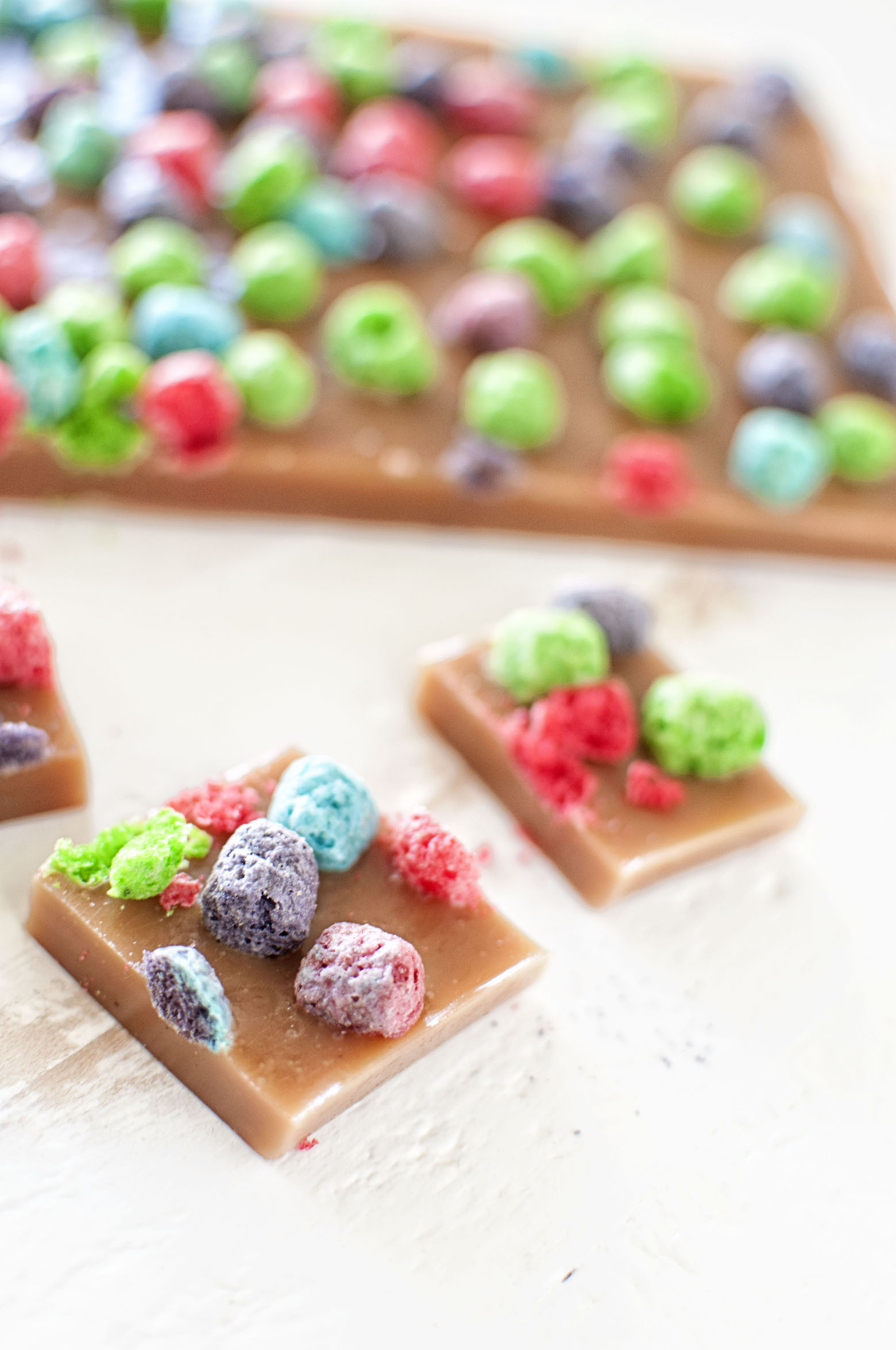 Side view Crunch Berry Caramels